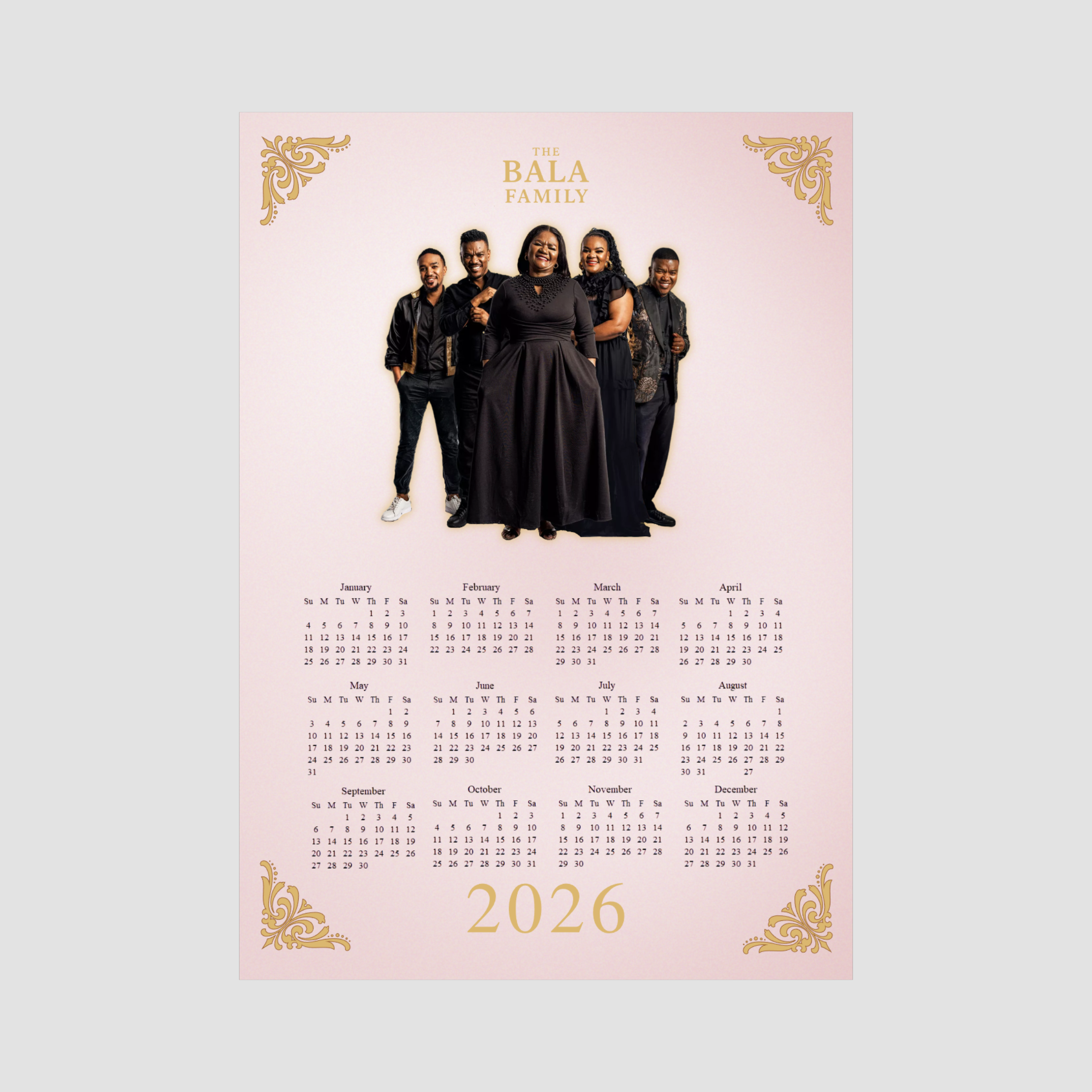 Limited 'The Bala Family' 2026 calendar