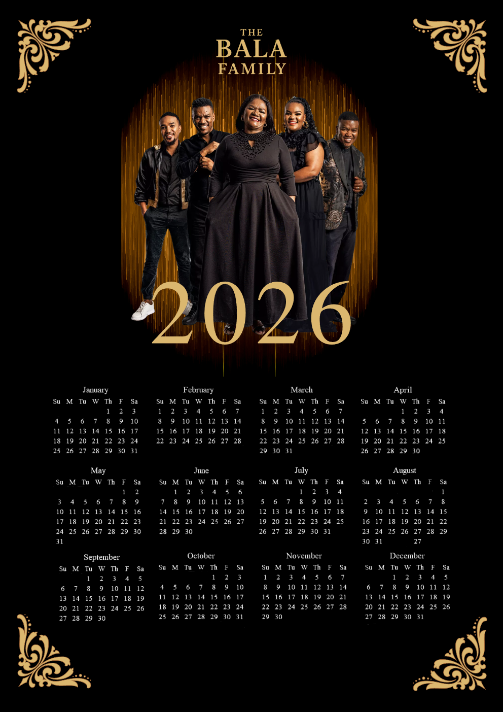 Limited 'The Bala Family' 2026 calendar