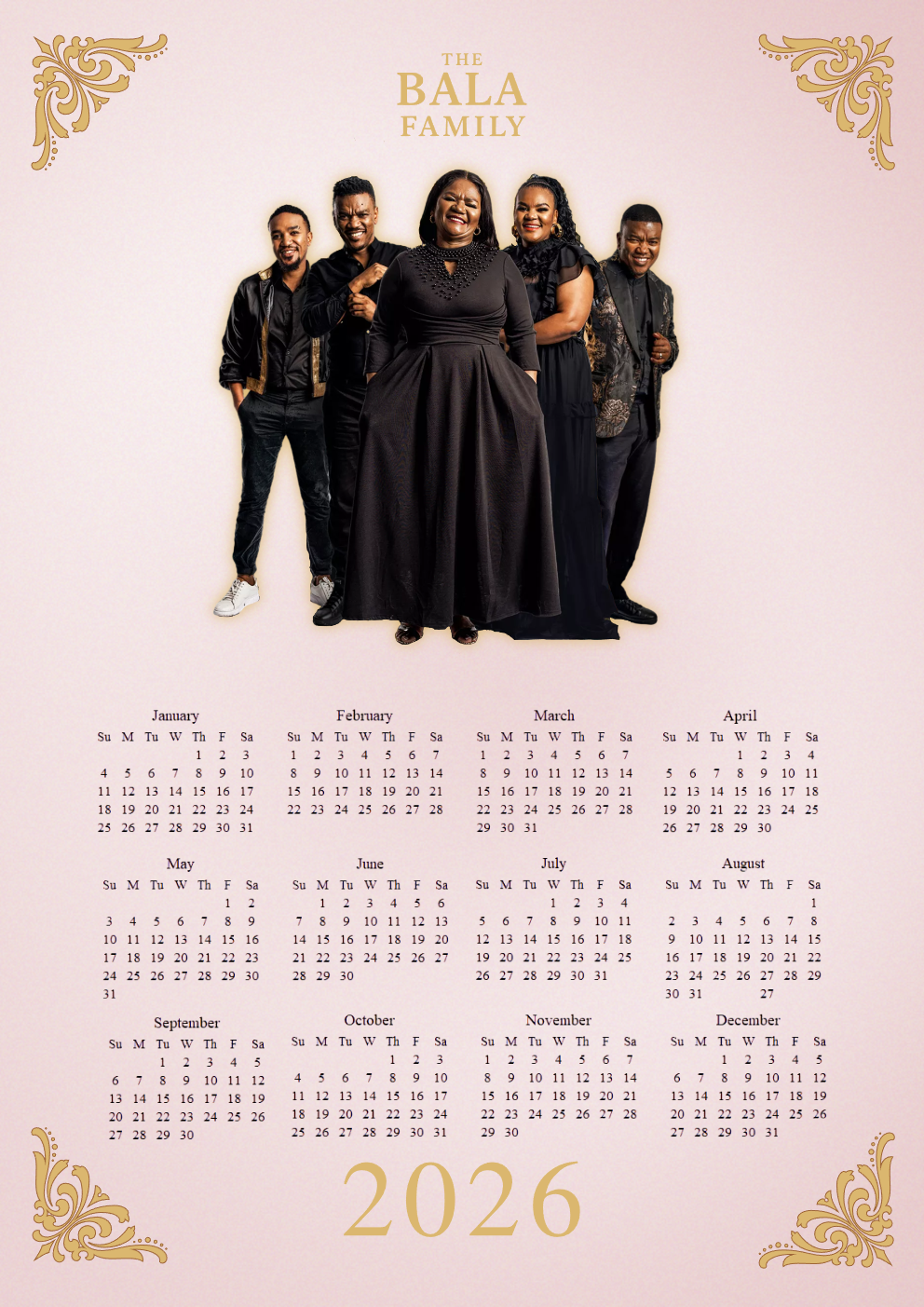 Limited 'The Bala Family' 2026 calendar